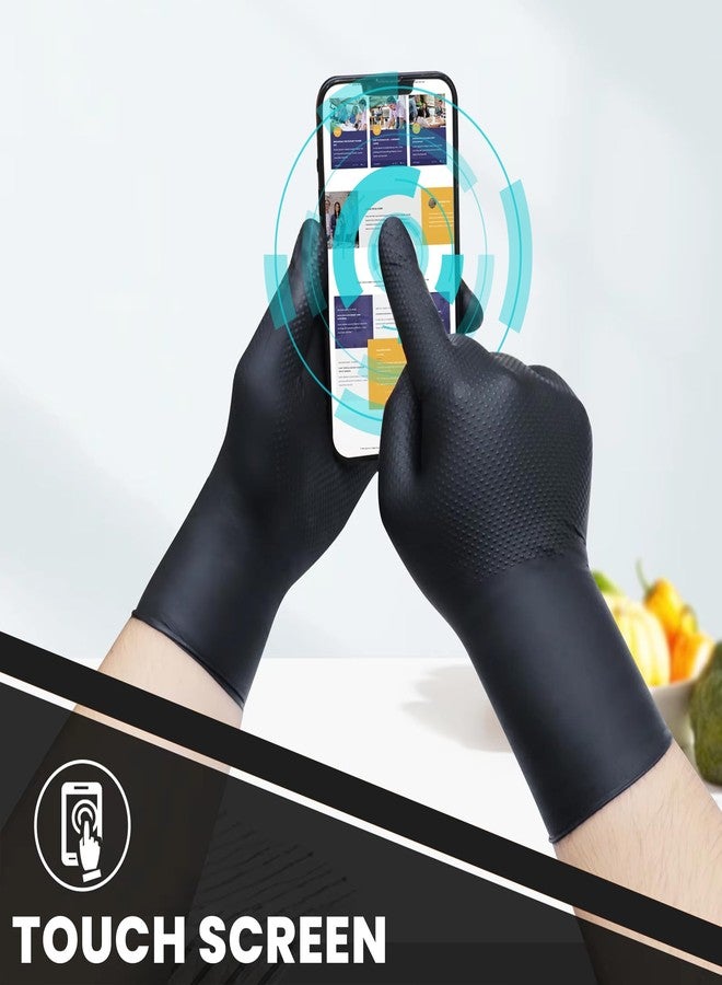 Robustt Heavy Duty Rubber Hand gloves - 1 Pair (Free Size, Black) for Dishwashing, gardening, kitchen cleaning - Image 3